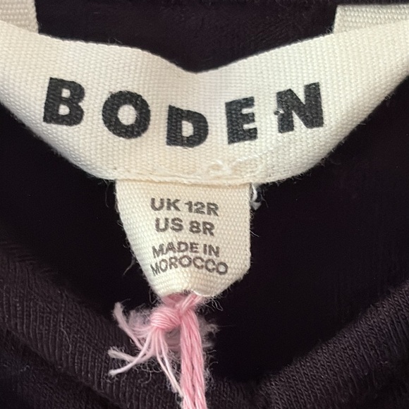 New BODEN Sweetheart Jersey Mini Dress Long Sleeve Black Size 8 - Picture 5 of 12